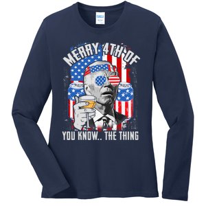 Joe Biden 4th Of July Shirt Ladies Long Sleeve Shirt