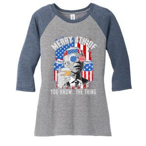 Joe Biden 4th Of July Shirt Women's Tri-Blend 3/4-Sleeve Raglan Shirt