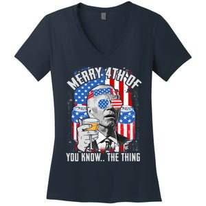 Joe Biden 4th Of July Shirt Women's V-Neck T-Shirt