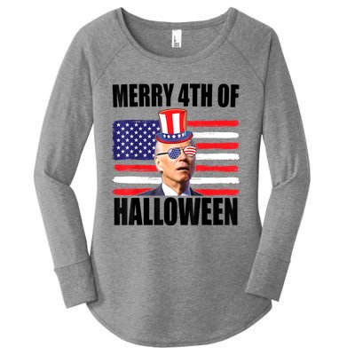 Joe Biden 4th Of July Men Tee Funny Merry 4th Of Halloween Women's Perfect Tri Tunic Long Sleeve Shirt