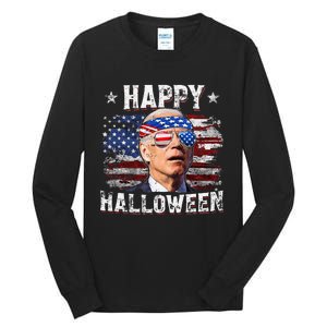 Joe Biden 4th Of July Happy Halloween US American Flag Tall Long Sleeve T-Shirt