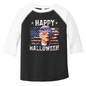 Joe Biden 4th Of July Happy Halloween US American Flag Toddler Fine Jersey T-Shirt