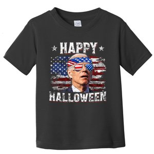 Joe Biden 4th Of July Happy Halloween US American Flag Toddler T-Shirt