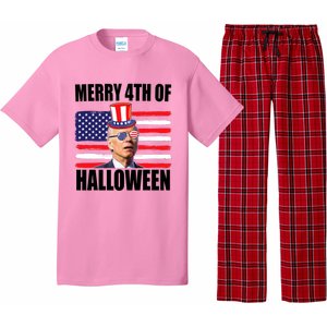 Joe Biden 4th Of July Men Tee Funny Merry 4th Of Halloween Pajama Set