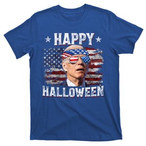 Joe Biden 4th Of July Happy Halloween USA American Flag Glasses T-Shirt