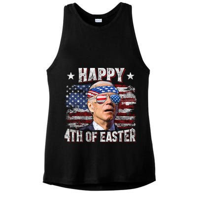 Joe Biden 4th Of July Happy 4th Of Easter American US Flag Ladies PosiCharge Tri-Blend Wicking Tank