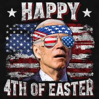 Joe Biden 4th Of July Happy 4th Of Easter American US Flag Ladies PosiCharge Tri-Blend Wicking Tank