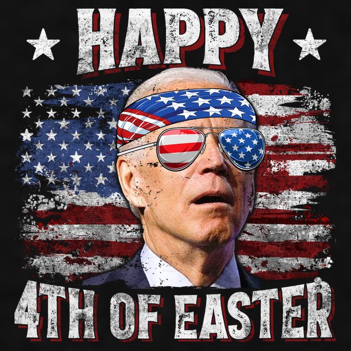 Joe Biden 4th Of July Happy 4th Of Easter American US Flag Ladies PosiCharge Tri-Blend Wicking Tank