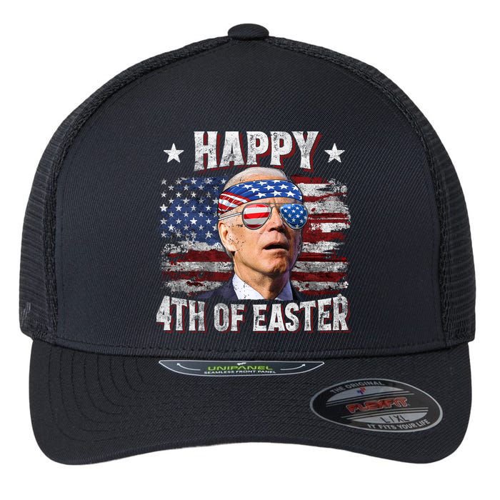 Joe Biden 4th Of July Happy 4th Of Easter American US Flag Flexfit Unipanel Trucker Cap