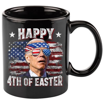 Joe Biden 4th Of July Happy 4th Of Easter American US Flag 11oz C Handle Ceramic Mug