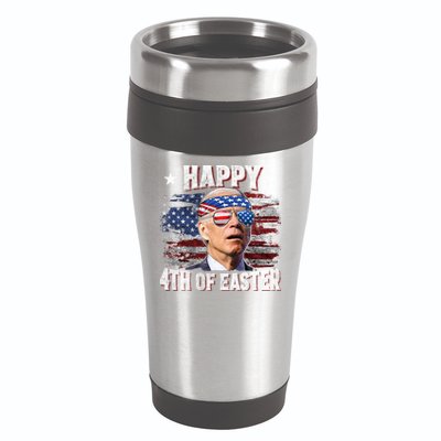 Joe Biden 4th Of July Happy 4th Of Easter American US Flag 16oz Travel Tumbler