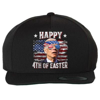Joe Biden 4th Of July Happy 4th Of Easter American US Flag Wool Snapback Cap