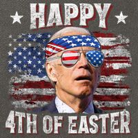 Joe Biden 4th Of July Happy 4th Of Easter American US Flag Cotton Canvas Backpack