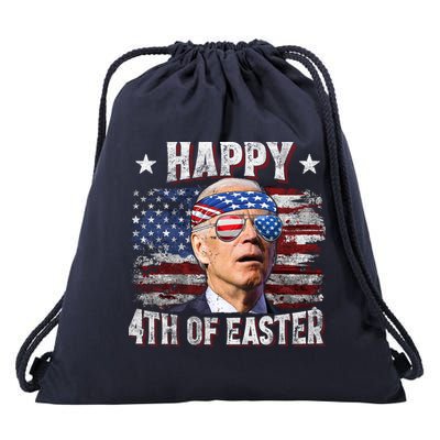 Joe Biden 4th Of July Happy 4th Of Easter American US Flag Drawstring Bag