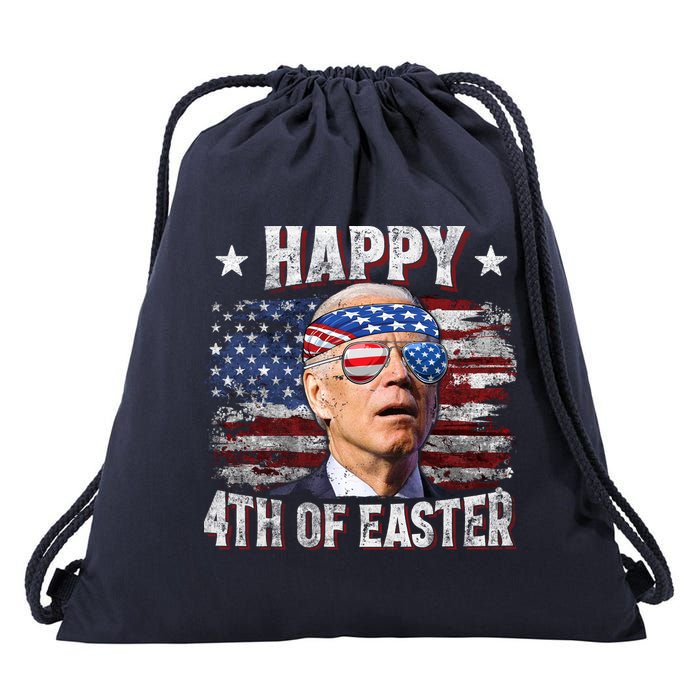 Joe Biden 4th Of July Happy 4th Of Easter American US Flag Drawstring Bag