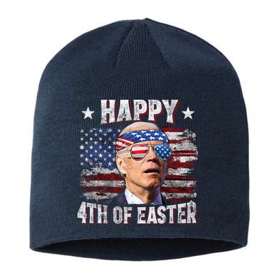 Joe Biden 4th Of July Happy 4th Of Easter American US Flag Sustainable Beanie