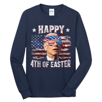 Joe Biden 4th Of July Happy 4th Of Easter American US Flag Tall Long Sleeve T-Shirt