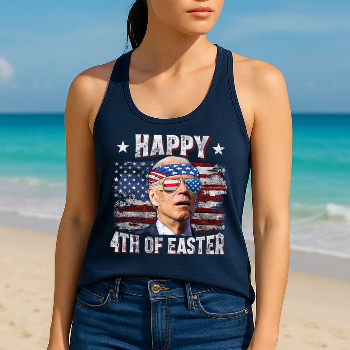 Joe Biden 4th Of July Happy 4th Of Easter American US Flag Womens Tank Top