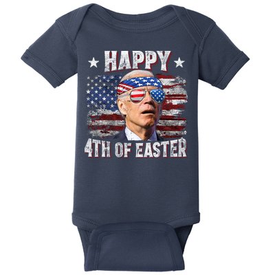 Joe Biden 4th Of July Happy 4th Of Easter American US Flag Baby Bodysuit