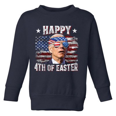 Joe Biden 4th Of July Happy 4th Of Easter American US Flag Toddler Sweatshirt
