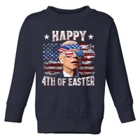 Joe Biden 4th Of July Happy 4th Of Easter American US Flag Toddler Sweatshirt