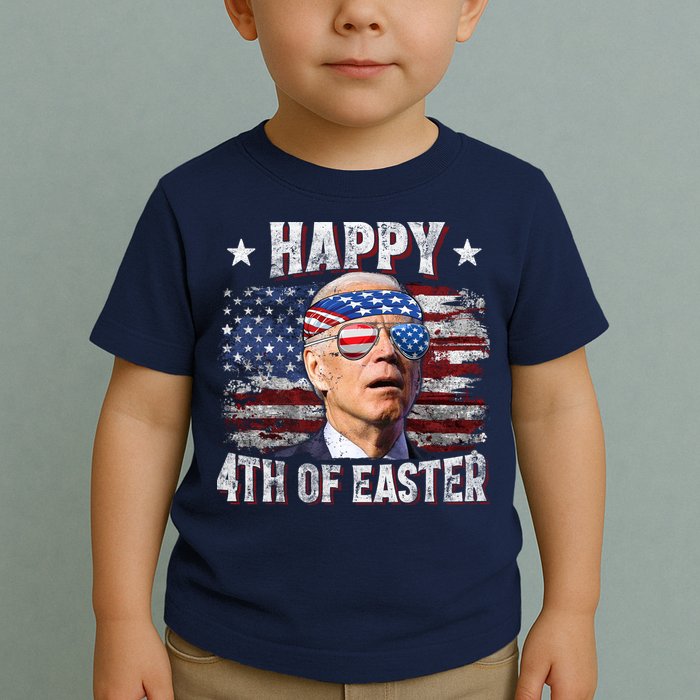 Joe Biden 4th Of July Happy 4th Of Easter American US Flag Toddler T-Shirt