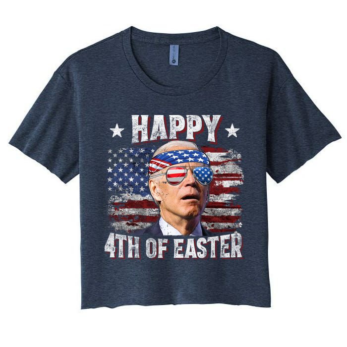 Joe Biden 4th Of July Happy 4th Of Easter American US Flag Crop Top