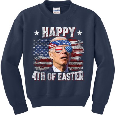 Joe Biden 4th Of July Happy 4th Of Easter American US Flag Kids Sweatshirt