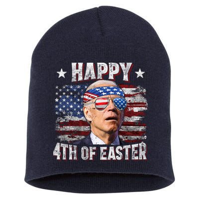 Joe Biden 4th Of July Happy 4th Of Easter American US Flag Short Acrylic Beanie