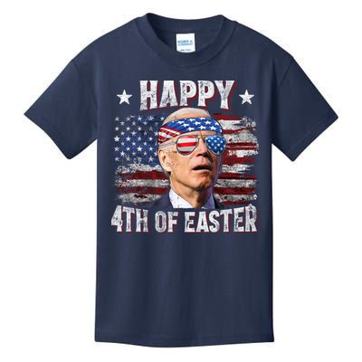 Joe Biden 4th Of July Happy 4th Of Easter American US Flag Kids T-Shirt
