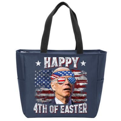 Joe Biden 4th Of July Happy 4th Of Easter American US Flag Zip Tote Bag