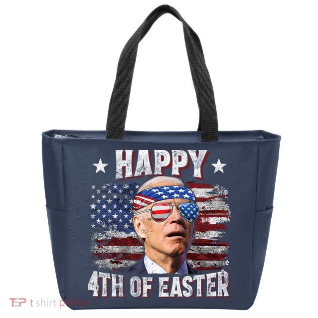 Joe Biden 4th Of July Happy 4th Of Easter American US Flag Zip Tote Bag