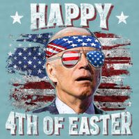 Joe Biden 4th Of July Happy 4th Of Easter American US Flag Sueded Cloud Jersey T-Shirt