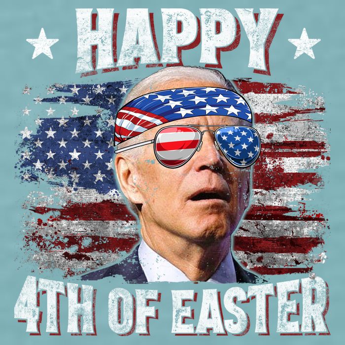 Joe Biden 4th Of July Happy 4th Of Easter American US Flag Sueded Cloud Jersey T-Shirt