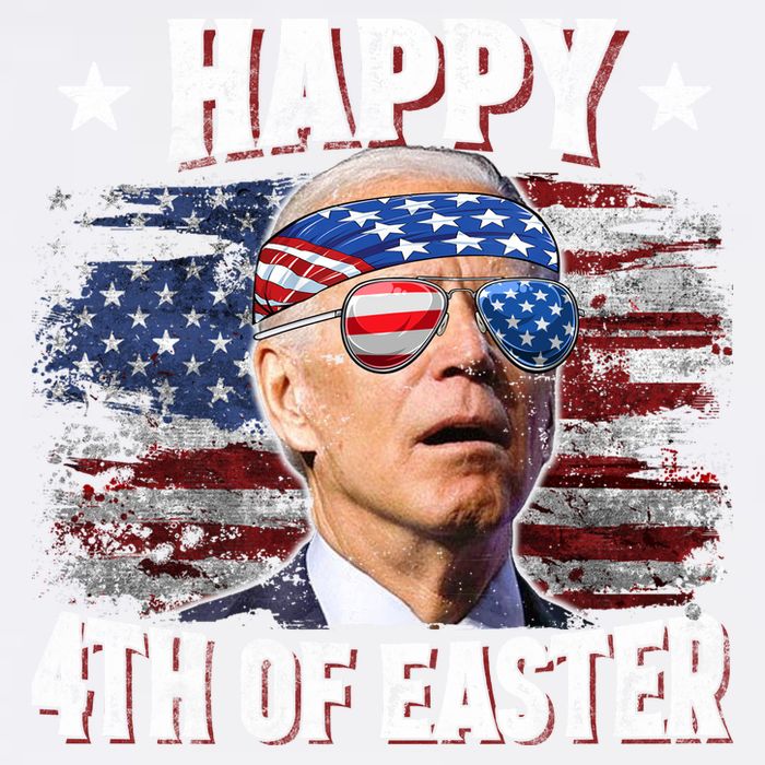 Joe Biden 4th Of July Happy 4th Of Easter American US Flag Garment-Dyed Sweatshirt