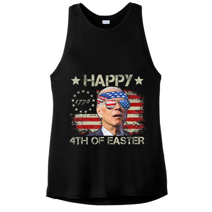 Joe Biden 4th Of July Happy 4th Of Easter Us Flag Ladies PosiCharge Tri-Blend Wicking Tank
