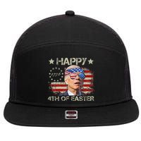 Joe Biden 4th Of July Happy 4th Of Easter Us Flag 7 Panel Mesh Trucker Snapback Hat
