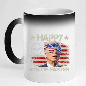 Joe Biden 4th Of July Happy 4th Of Easter Us Flag 11oz Black Color Changing Mug