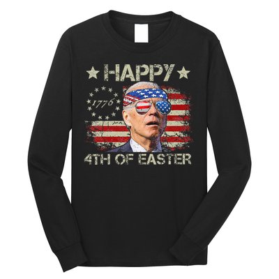 Joe Biden 4th Of July Happy 4th Of Easter Us Flag Long Sleeve Shirt