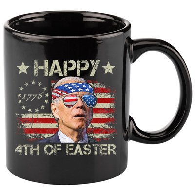 Joe Biden 4th Of July Happy 4th Of Easter Us Flag 11oz C Handle Ceramic Mug