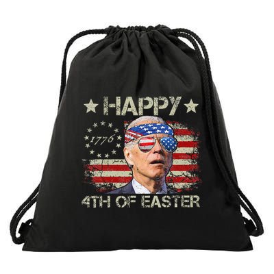 Joe Biden 4th Of July Happy 4th Of Easter Us Flag Drawstring Bag
