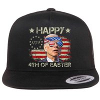 Joe Biden 4th Of July Happy 4th Of Easter Us Flag Flat Bill Trucker Hat