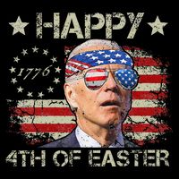 Joe Biden 4th Of July Happy 4th Of Easter Us Flag Flat Bill Trucker Hat