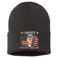 Joe Biden 4th Of July Happy 4th Of Easter Us Flag Sustainable Knit Beanie
