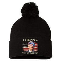 Joe Biden 4th Of July Happy 4th Of Easter Us Flag Pom Pom 12in Knit Beanie