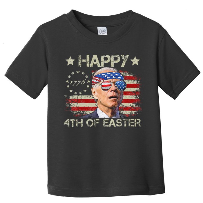 Joe Biden 4th Of July Happy 4th Of Easter Us Flag Toddler T-Shirt