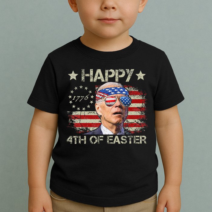 Joe Biden 4th Of July Happy 4th Of Easter Us Flag Toddler T-Shirt