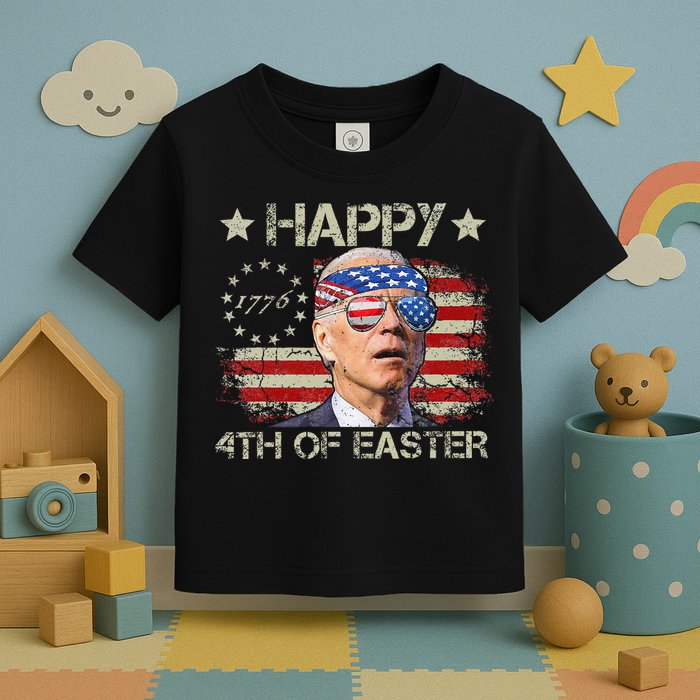 Joe Biden 4th Of July Happy 4th Of Easter Us Flag Toddler T-Shirt