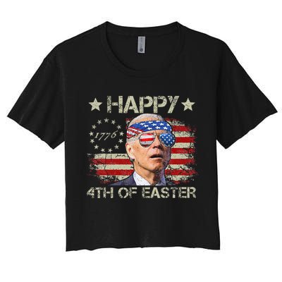 Joe Biden 4th Of July Happy 4th Of Easter Us Flag Crop Top