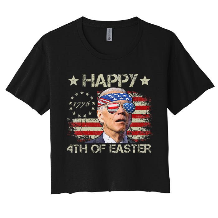 Joe Biden 4th Of July Happy 4th Of Easter Us Flag Crop Top